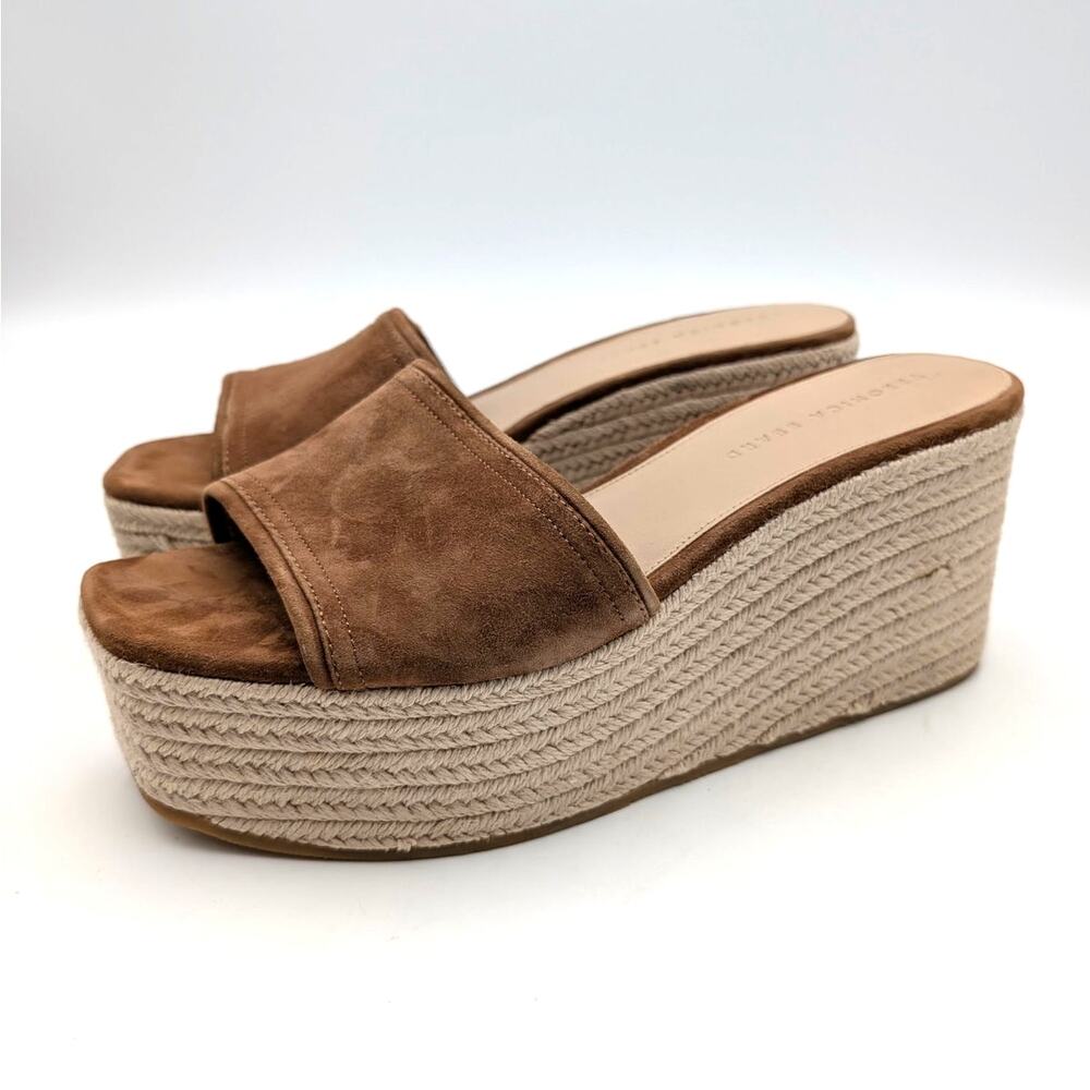 Veronica Beard Gable Platform Wedge Sandals Women's Hazelwood Size US10M EU40.5